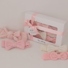 [출산백일선물] 우이동금손 블랑헤어밴드 4종세트 [포장+쇼핑백세트]