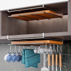 스텐 도마 거치대 1단 주방행주걸이 주방정리선반, 1개, 실버 1단