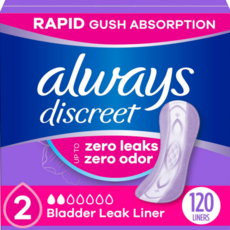 올웨이즈 디스크리트 성인용 산모용 산후 요실금 라이너 패드, Size 2, 1개, 120개입