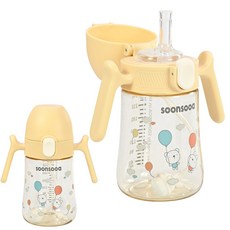 순수아 원터치 유아 PPSU 빨대컵, 240ml, 1개, 라이트베이지