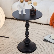 Siemzon 거실테이블 북유럽풍 사이드테이블, 블랙