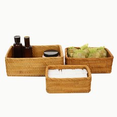 사각 라탄바구니 대 중 소 등나무바구니, 1개, 사이즈(중)