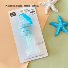 瓶口轉換蓋，礦泉水瓶適用，兒童飲料防溢，寶寶防嗆吸管，寶特瓶轉吸管，外出便攜飲水配件, 1個, 湖藍色