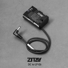 三重 大人氣 希鐵 ZITAY DC 轉 LP-E6 假電池 LPE6 螢幕 燈具用, 直線(佳能相機用)