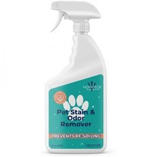 노야테크 애완동물 얼룩 및 냄새 제거제 – 빠른 작용 효소 세정제 강아지와 고양이 소변용 | 카펫 소파 잔디 타일 등 안전 어린이와 스프레이, 32 플로우 온스 (1개 팩)