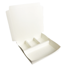 盒作社 空白多格紙餐盒(左右401/上下402)箱購優惠#台灣製造/便當盒/免洗餐具/左右四格/上下四格, 1個, 上下四格402S(一箱500入)免運