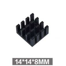 14*14*8mm 골든 블랙 알루미늄 라디에이터 IC 방열판 방열판 40x40mm x 11 mm/28x28x6/25 mm 전자 부품 액세서리 소스, 14X14X8mm