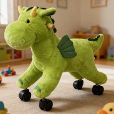 포니사이클 흔들목마 승마 호스라이딩 말타기 선물, 1개, 그린