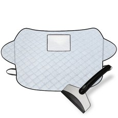 민스리빙 성에방지커버+스크래퍼 앞유리용 햇빛가리개 자동차앞유리커버, 블랙박스1개