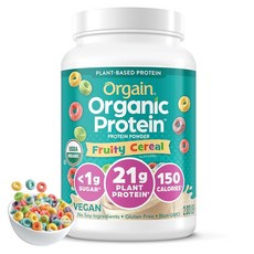 Orgain 비건 단백질 파우더 바닐라 빈 2.03 Lb 314114, 2.02 Pound (Pack of 1), 1개