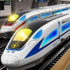 기차세트 장난감 세트 기차 레일 놀이 기차놀이 철도 기관차, 1개, 은색 고속철도(트랙)