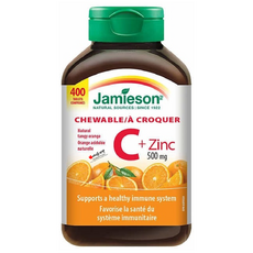 자미에슨 비타민C 아연 500mg 츄어블 400정+정품보증서 캐나다 직배송, 400정, 1개