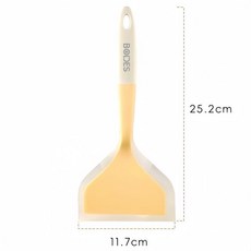 BOIDES 食品級矽膠鏟, 堡迪斯黃白雙拼玉子燒鏟, 1個, 如圖