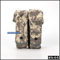 野戰搖滾-生存遊戲 MOLLE AK 雙聯雙匣彈匣袋、彈夾袋 AK 47 彈匣包, ACU迷彩, 1個