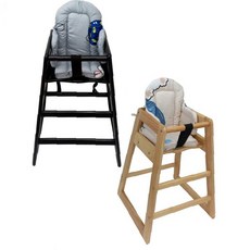 원목 아기 하이체어 식사용 좌석 쿠션 패드 포함 가정용 레스토랑 카페 업소용, 상세페이지 참조