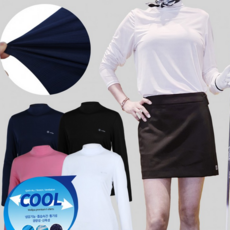 루체트리 티셔츠 여성 이너웨어 하이넥 베이스레이어 상의