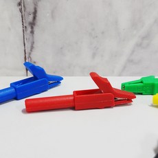 컬러 악어클립 전선 악어집게 4mm, 기본, 1개