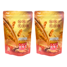 福源花生棒 酥脆花生 獨立包裝 台灣在地花生 傳統工法製作 懷舊零食 下午茶點心, 200g, 2套