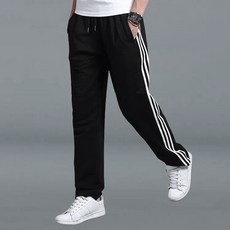 男生三條線長褲 運動休閒長褲 大尺碼工作褲