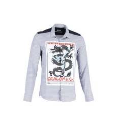 겐조 중고 드래곤 프린트 체크 셔츠