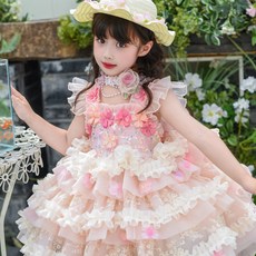 女童洛麗塔公主裙 花仙子設計女孩禮服連衣裙