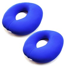 비즈쿠션 원좌 [원형방석] 높은형 치질 수험생 도넛방석, 2개, 블루