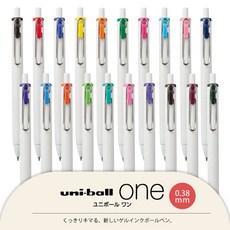 유니볼 원 중성 잉크펜 0.38mm, 그린, 1개