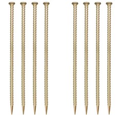 16인치 철근 말뚝 8팩 금속 지지대 1/2인치 직경 아연 도금 강판 앵커 중장비 플랜트 정원 말뚝 속도 범프 휠 스톱 텐트..., 8 pack 16inch