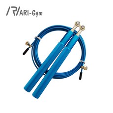 ARI 아리짐 와이어줄넘기 이단뛰기 더블언더 스피드 줄넘기, 블루, 1개