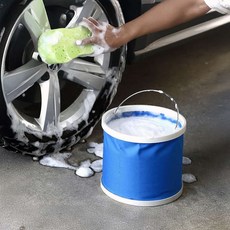 대용량 접이식 세차 버킷 워시 이동식 세척통 스폰지 폼, 접이식버블물통9L, 1개