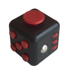 解壓魔方骰子玩具, 黑 紅, 1個