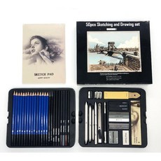 스케치 색연필 144pcs 세트 미술용 연필 전문 아티스트, B. 스케치카톤 50매