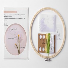 민들레 프랑스자수diy패키지세트 프랑스자수DIY 꽃자수도안