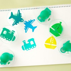 캐스비 아트스쿨 점보 스탬프 도장 찍기 놀이 Arts and Crafts Giant Stampers Easy to Hold Foam Stamps for Kids, 교통, 1개