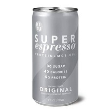 키투 슈퍼 에스프레소 프로틴 + MCT 오일 언스위튼드 오리지널 무설탕 단백질 5g, 1개, 1개입, 177ml