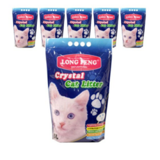 펫모닝 룽펑 크리스탈 고양이 모래 실리카겔 LONGFENG-04 라벤더향, 5L, 12개, 라벤더