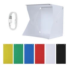 호환 PVC 사진 텐트 휴대용 USB 인터페이스 5V LED 2x5600k 6 배경 천 실내 가정용 상자, 01 중국, 02 02