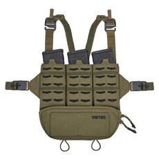 [4] VIKTOS Taculus MX 택티컬 다용도 내구성 조절 가능한 방수 탄성 웨빙 EDC 조끼 가슴 리그 벨리 파우치 포함 그레이맨