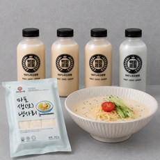 [국내산 100%] 꾸덕하고 진한 콩국수(콩물+생면) 세트 / 백태 3통+서리태 1통+생면 1팩(3인분), 1세트, 2.45kg