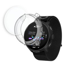 순토 RUN 투명 슬림핏 범퍼 케이스 + 액정강화 방탄유리 필름