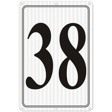 반사 번호 표지판 23 12 X 8 알루미늄 주차장 바닥 도크 코트 통로 필드 및 실외 사용을 위한 대형 금속 내후성 간편함, 33 Reflective Number Sign