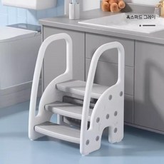 화장실 유아발판 받침대 어린이 욕실 디딤판 아기계단, 애쉬 세척의자, 1개