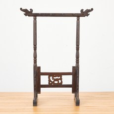 黃花梨木筆架 毛筆掛 文房四寶 書法用品 實木書房裝飾筆掛, 1個, 8針雞翅木筆架