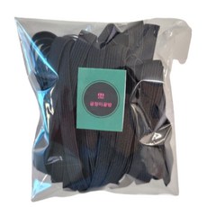 긍정미공방 코메즈밴드 10mm 12마 허리고무밴드, 블랙, 1개