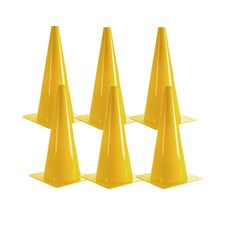 NORDITION 23公分多功能標記三角錐，台灣製運動訓練角錐，適用於直排輪、溜冰、體育課及校隊訓練，提供清晰路障標誌，6個/組