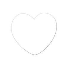 [보드뱅크] 귀여운 도형 고무자석보드_08 하트(무지)