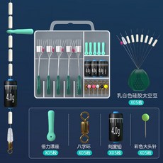 釣友俱樂部 太空豆套裝 帶吸附鉛 轉環 釣魚用品, 矽膠刻度版5組裝,2S#（1.0#-2#線）, 1個