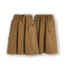 여성 아웃도어 카고 스커트 탈부착 포켓 A라인 코튼 우산 치마