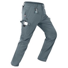 Rdruko 남성용 하이킹 팬츠 경량 빠른 건조 방수 작업 아웃도어 팬츠 포켓 5개 포함 카키 38 x 30 164651