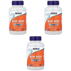NOW Foods 나우 푸드 크릴 1000 mg, 3개, 60정